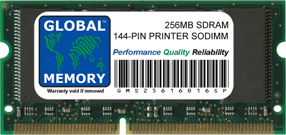 256MB SDRAM 144-PIN SODIMM MEMORY RAM FOR PRINTERS (RICOH-XAI256 , GESTETNER , 70043201 , ZMC256-A , 001103MIUL , 311-1319 , 001180MIU , SAVIN , 001103MIU , ZMD256 , ZMD256-A , 70050301 , BROTHER)